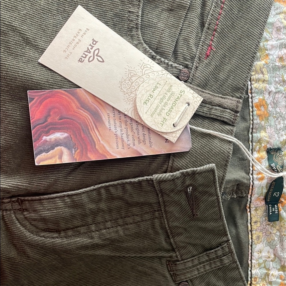 Prana Canyon Cord size 12 NWT